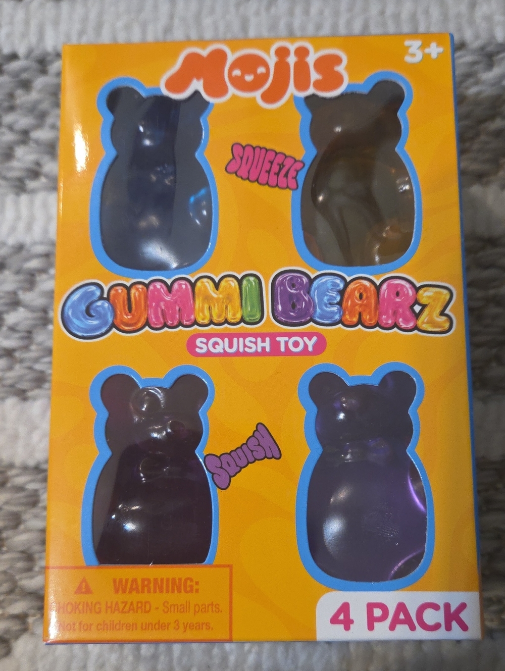 Gummi Bearz Squish Toy 4-Pack - Purple
